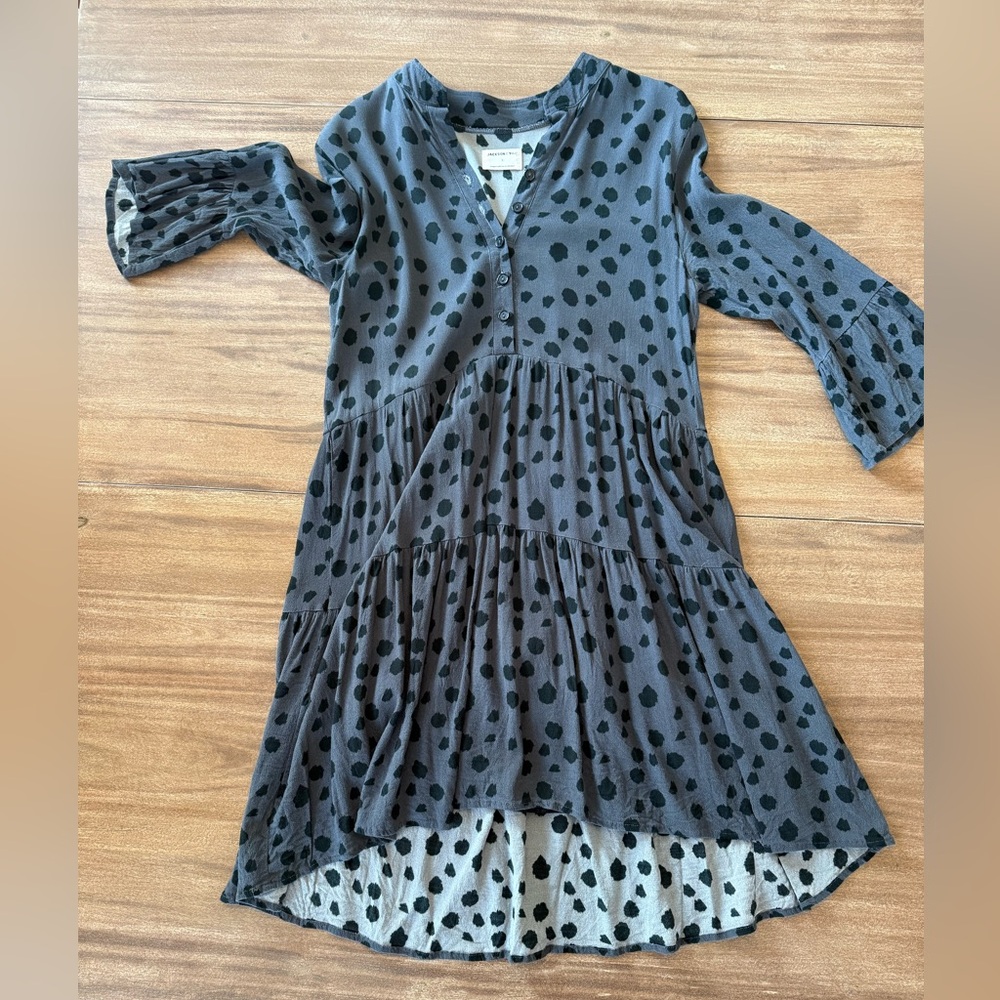 Jackson Rowe black and grey spotted dress. Size S.
